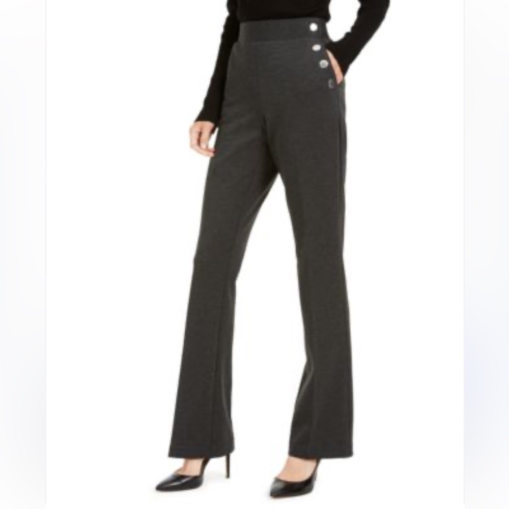 INC International Concepts Charcoal Gray Bootcut Pants size 4P